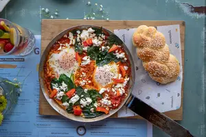 Spinach and Feta Shakshuka